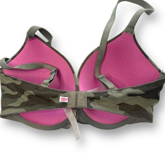 Pink by Victoria's Secret Camo Padded Pushup Bra, 32DD - Picture 10 of 11